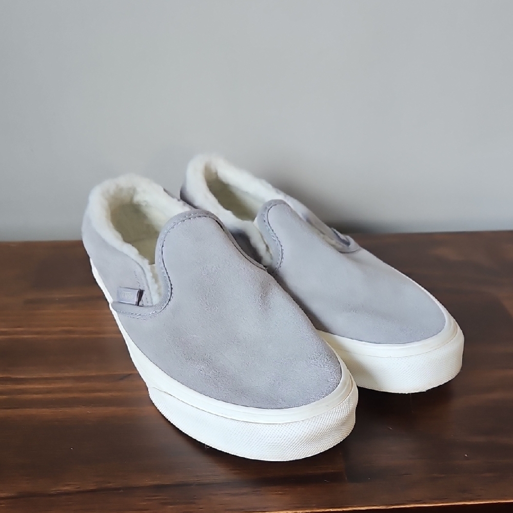 Grey Suede Sherpa Lined VANS